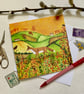 Autumn Fields, blank greetings card - Image 1
