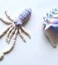 Articulated Squid Fidget Toy 3D Printed Sea Animal Figure with Shell Cute Sensor