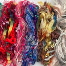 Pack of Decorative Yarns in 5 Jewel Colours and 2 Natural Colours