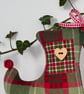 SALE 2026 - GREEN AND RED TARTAN CHRISTMAS STOCKING DECORATION - Image 2