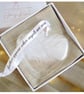 White Feather Memorial Bauble, Heart Glass Christmas Ornament, Remembrance Keeps - Image 9