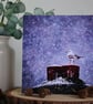 Snow is Falling - Black Headed Gull - Blank Greetings Card - Image 1