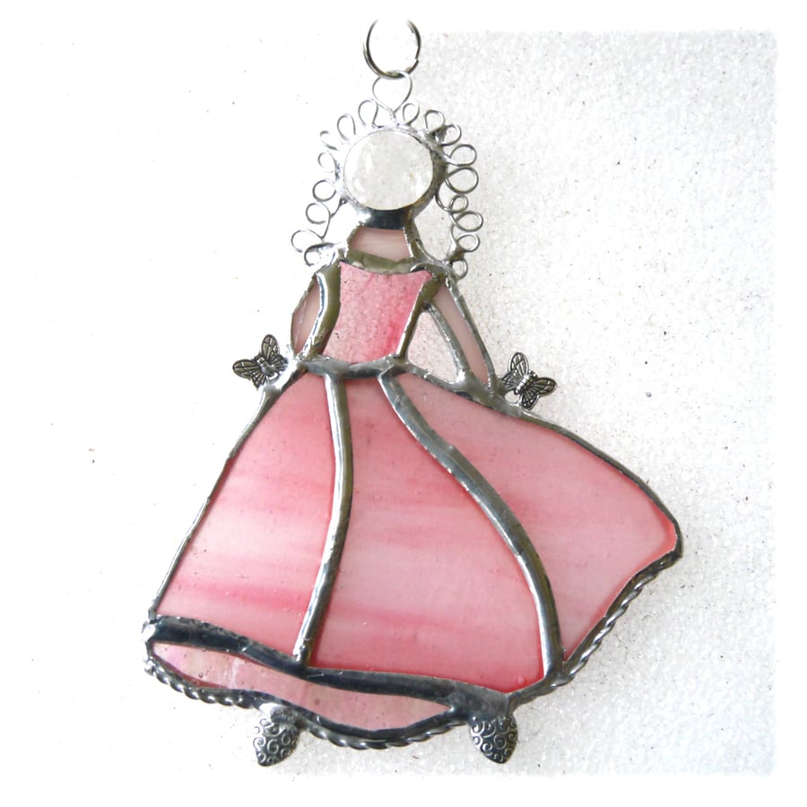 Princess Suncatcher Stained Glass Cinderella Dancer Pink 012