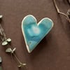 A Ceramic handmade small hanging heart - 12 - Summer Studio Sale 