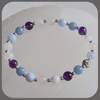 Moonstone, Amethyst, Aquamarine, Rose Quartz and Angelite stacker bracelet