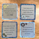 Set of 4 Inspirational Quote Cards – Encouragement & Mental Health Affirmation 