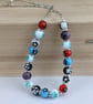 Multi coloured lampwork glass necklace - 1002536 - Image 2