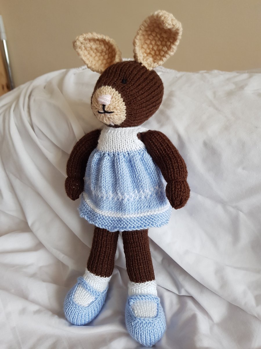 Hand crafted soft toy rabbit 