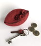 Pod purse: Felted wool purse - red - Image 2