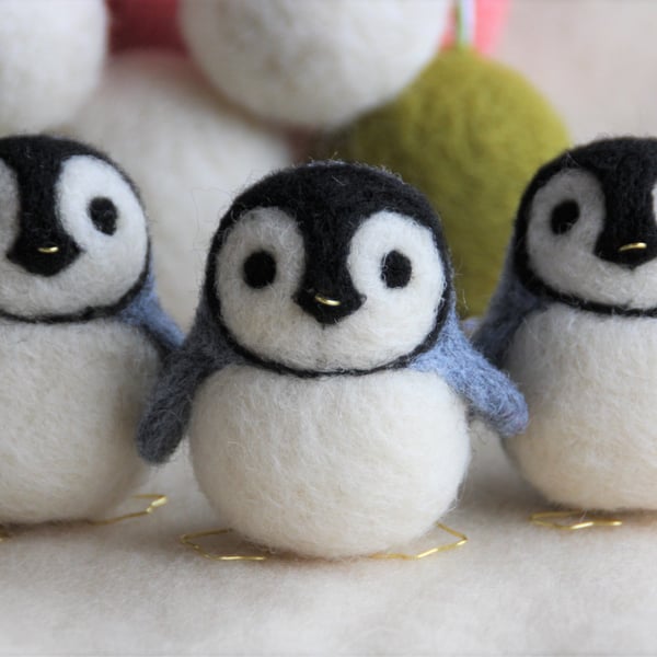 Pingwing Penguin - needle felted penguin ornament MADE TO ORDER