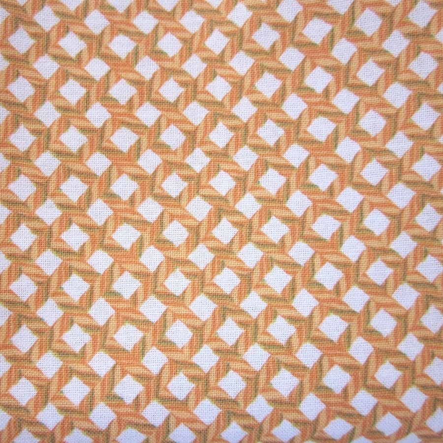 Gold and White Rope Weave Pattern Cotton Fat Quarter