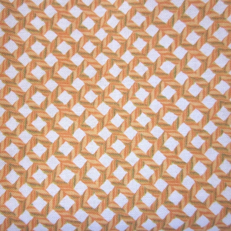 Gold and White Rope Weave Pattern Cotton Fat Quarter