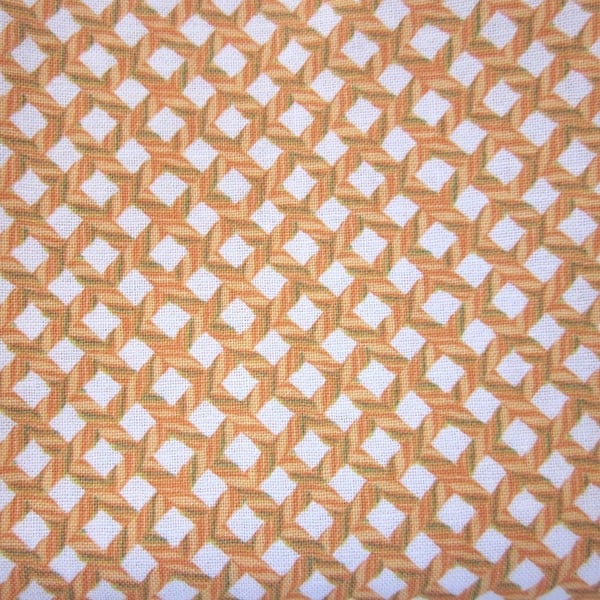 Gold and White Rope Weave Pattern Cotton Fat Quarter