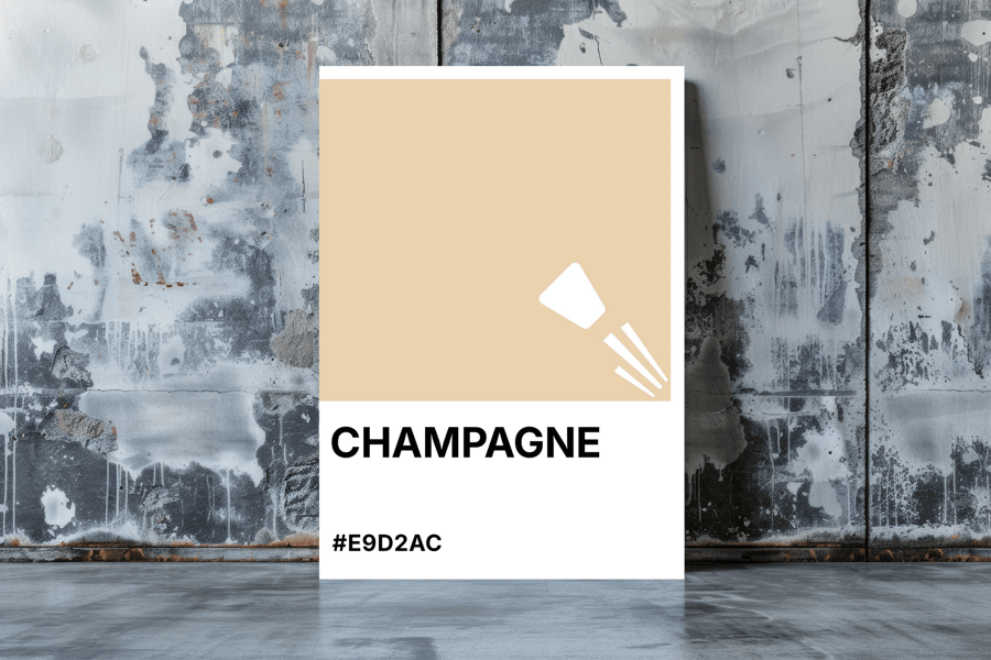 CHAMPAGNE Greeting Card – Colour Swatch Series (A6, Blank Inside)