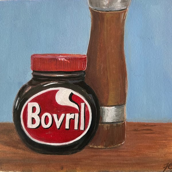 Bovril - original painting, retro pop art style