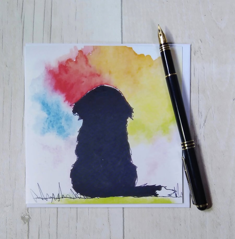 Bernese Mountain Dog sympathy card. Dog loss card, pet loss card