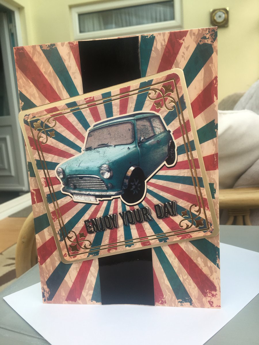 Classic British Mini birthday card