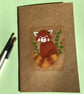 Red Panda notebook sketchbook hand painted  - Image 1