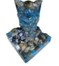 Midnight Guardian Bat Figurine Lapis Lazuli and Moonstone 