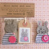 Felt jewellery kit - Sew your own bunny brooch craft sewing kit