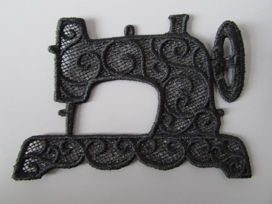 Embroidered Lace Vintage Sewing Machine Applique you choose colour