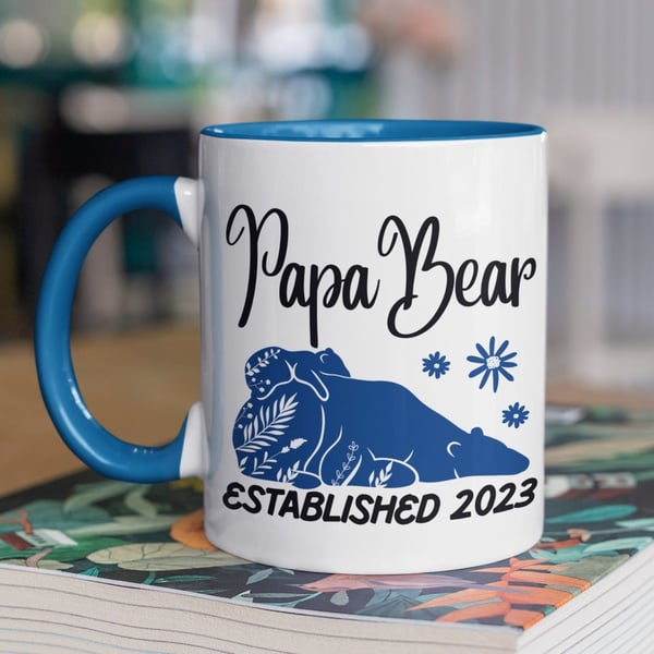 Papa Bear Established Mug Personalised Thoughtful Dad Gift Father's Day 
