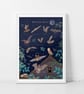 British Bats Nature Guide Illustration Print - Image 1