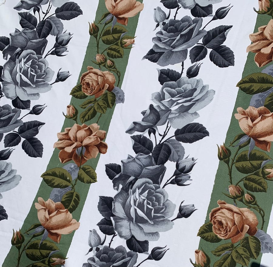 MidCentury ROSE 50s 60s Vintage Fabric CAMEO STRIPE David Whitehead Fabric