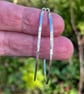 Large silver hammered hoop earrings - Image 5