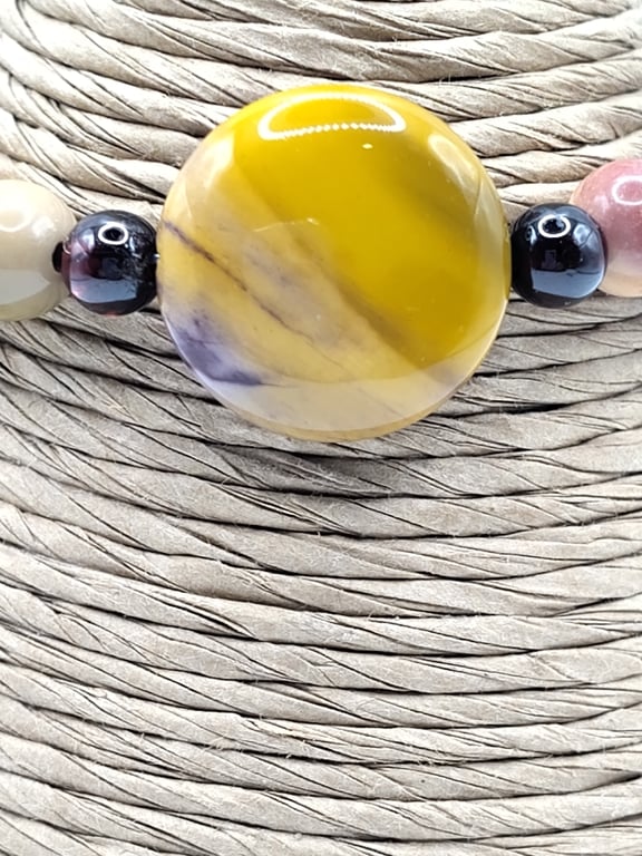 Goodlife v2. Mookaite, Garnet and Tigers Eye Stone Bracelet by BDS.