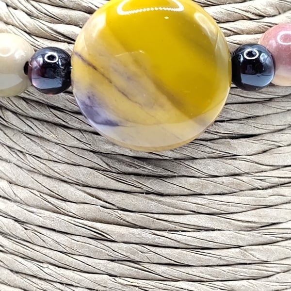 Goodlife v2. Mookaite, Garnet and Tigers Eye Stone Bracelet by BDS.