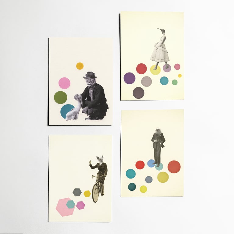 Surreal Animal Postcard Set - Animal People