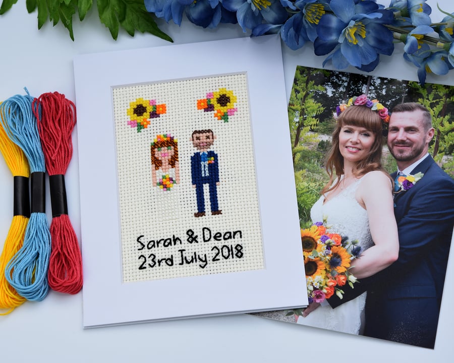 Custom-made Cross Stitch Portrait (2 People)