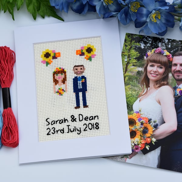 Custom-made Cross Stitch Portrait (2 People)