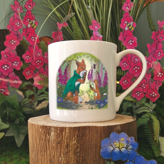 ‘Finn’s Gift of Gloves’ Personalised Bone China Mug with Poem