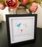And Then There Were Three Sea Glass Family Picture - Baby Gift - Image 2