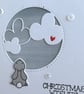 Christmas Wishes Card - Rabbit With Clouds - Stormy Blue - Image 6