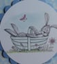 Just For You Card - Rabbit In Gardening Trug - Image 2