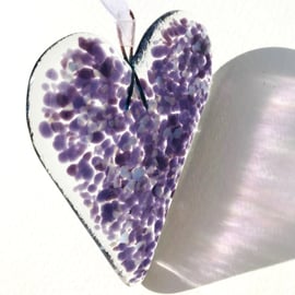 Fused Glass Purple Heart