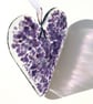Fused Glass Purple Heart
