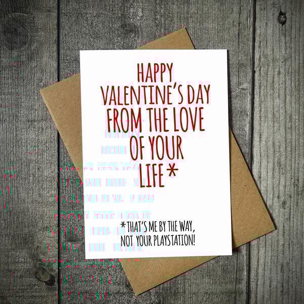 Happy Valentines From The Love Of You Life Playstation Valentines Card
