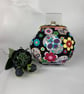 Candy skulls coin purse, Optional chain, Handmade