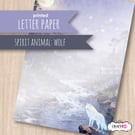 Letter Writing Paper - Spirit Animal Guides: Wolf