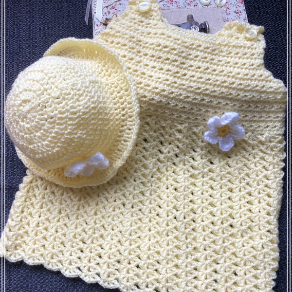 Baby Summer Hat and Dress Set