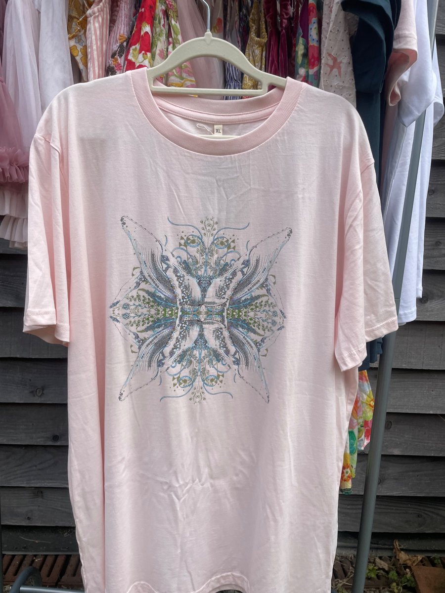Men's pink Whale T Shirt XL
