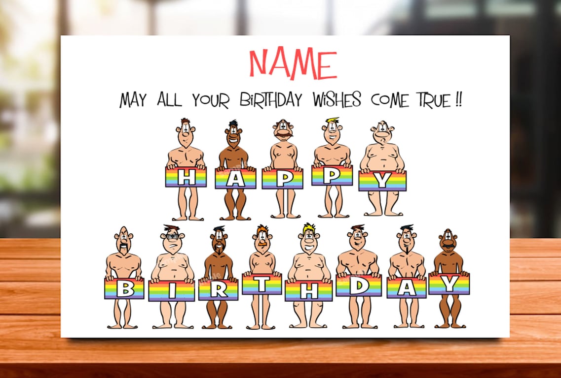 Personalised Gay Birthday Card, Funny Diva Card For Him, husband, partner,