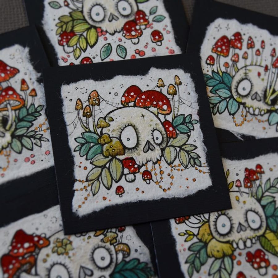 mini fungi skull - original twinchie illustration