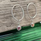 Sterling silver oval earrings 