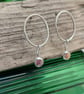 Sterling silver oval earrings 