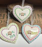 Perfectly imperfect set of three Small Ceramic heart decoration Swear words 